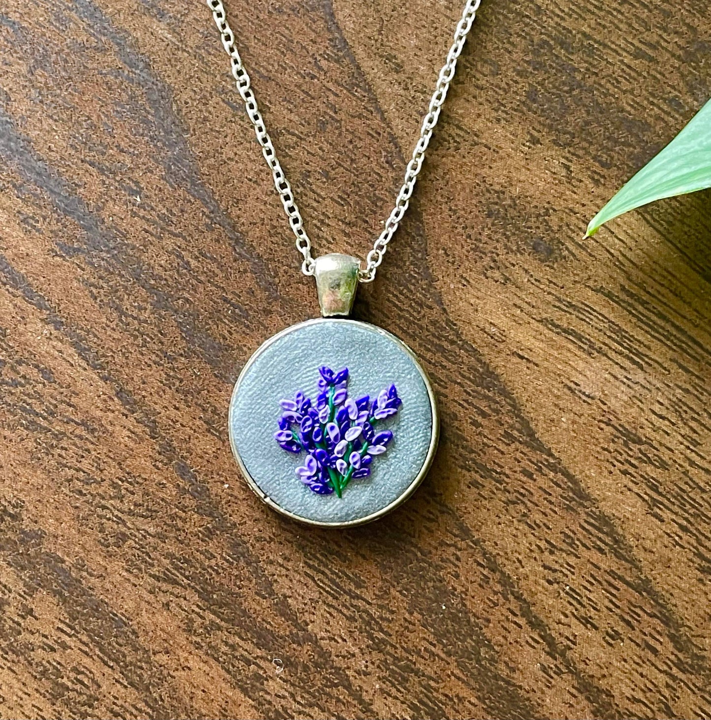 Hand Sculpted "Jill" Floral Bouquet Necklace