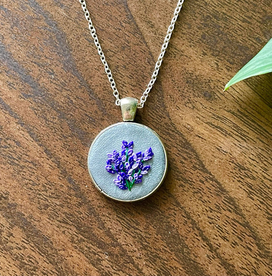 Hand Sculpted "Jill" Floral Bouquet Necklace