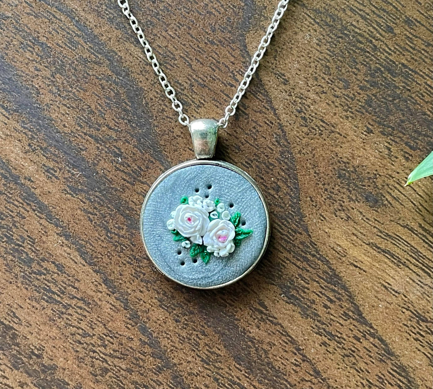 Hand Sculpted "Dana" Floral Necklace