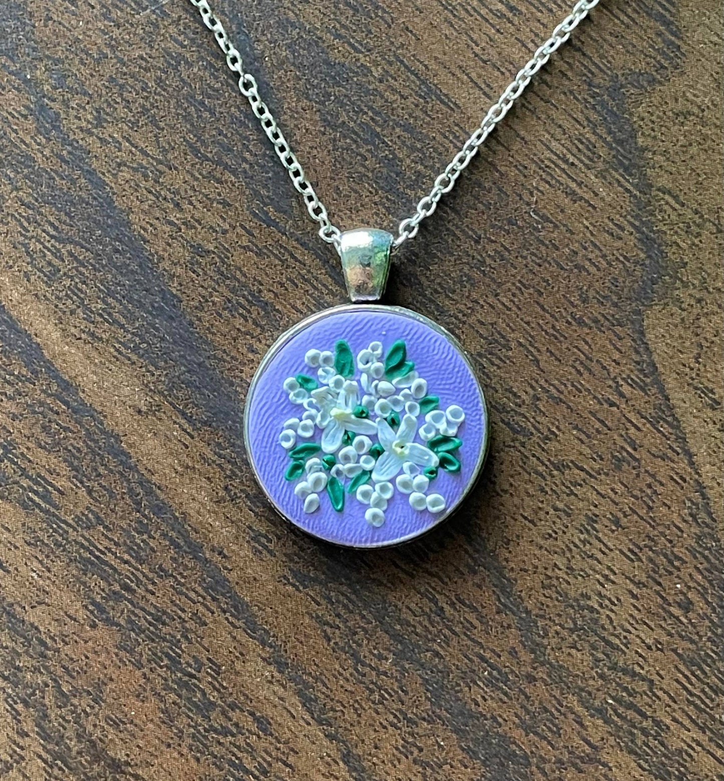 Hand Sculpted "Anna" Floral Bouquet Necklace