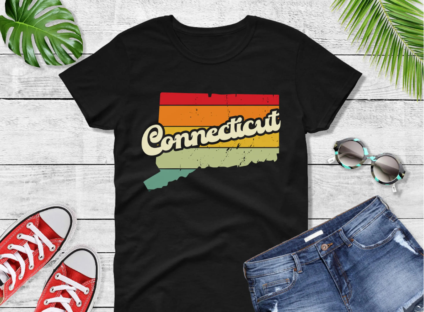 Comfort Colors® Connecticut Retro Vintage Shirt, State of Connecticut, Retro Vintage Connecticut Tee, Cute Connecticut TShirt