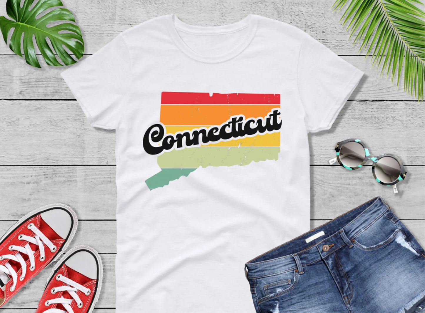 Comfort Colors® Connecticut Retro Vintage Shirt, State of Connecticut, Retro Vintage Connecticut Tee, Cute Connecticut TShirt