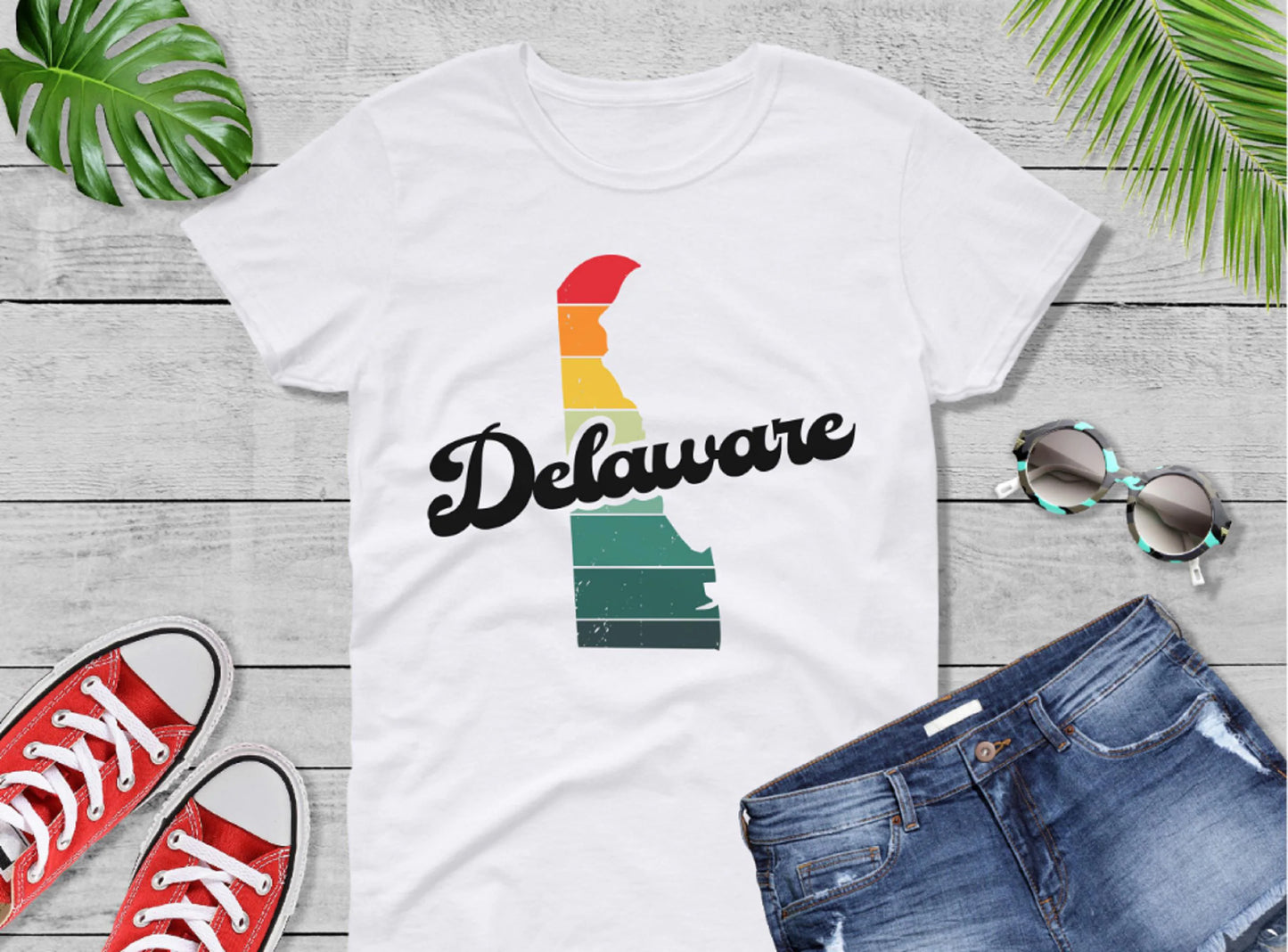 Comfort Colors® Delaware Retro Vintage Shirt, State of Delaware, Retro Vintage Delaware Tee, Cute Delaware TShirt