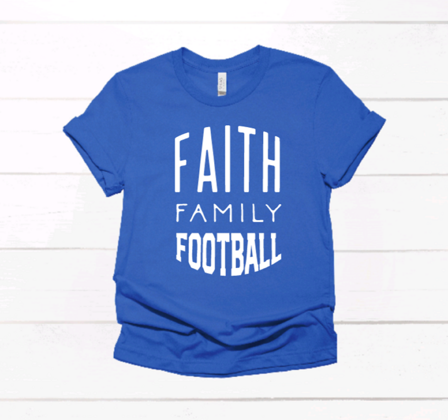 Faith Family Football Tee