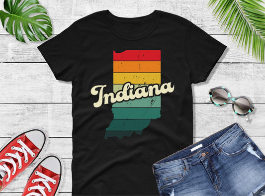 Comfort Colors® Indiana Retro Vintage Shirt, State of Indiana, Retro Vintage Indiana Tee, Cute Indiana TShirt