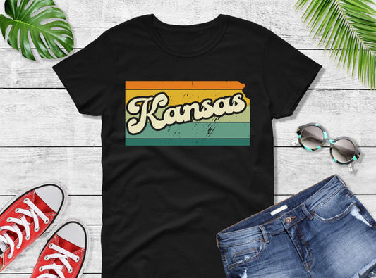 Comfort Colors® Kansas Retro Vintage Shirt, State of Kansas, Retro Vintage Kansas Tee, Cute Kansas TShirt