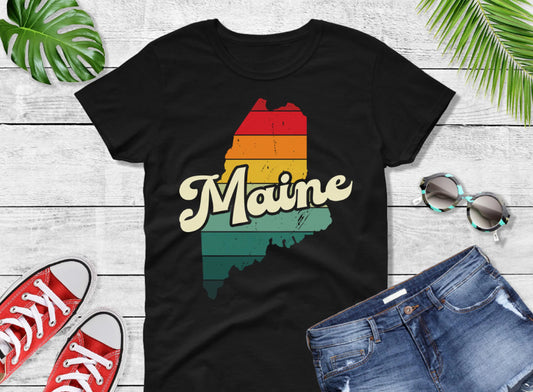 Comfort Colors® Maine Retro Vintage Shirt, State of Maine, Retro Vintage Maine Tee, Cute Maine TShirt