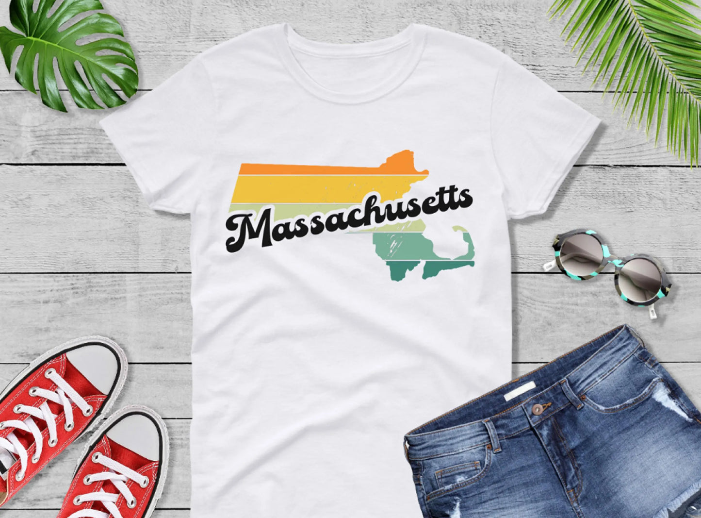 Comfort Colors® Massachusetts Retro Vintage Shirt, State of Massachusetts, Retro Vintage Massachusetts Tee, Cute Massachusetts TShirt