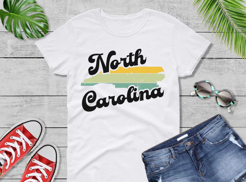 Comfort Colors® North Carolina Retro Vintage Shirt, State of North Carolina, Retro Vintage North Carolina Tee, Cute North Carolina TShirt