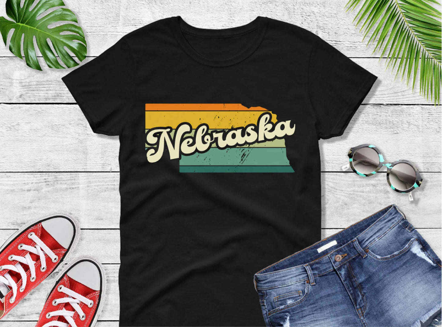 Comfort Colors® Nebraska Retro Vintage Shirt, State of Nebraska, Retro Vintage Nebraska Tee, Cute Nebraska TShirt