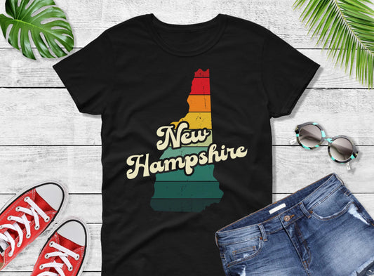 Comfort Colors® New Hampshire Retro Vintage Shirt, State of New Hampshire, Retro Vintage New Hampshire Tee, Cute New Hampshire TShirt