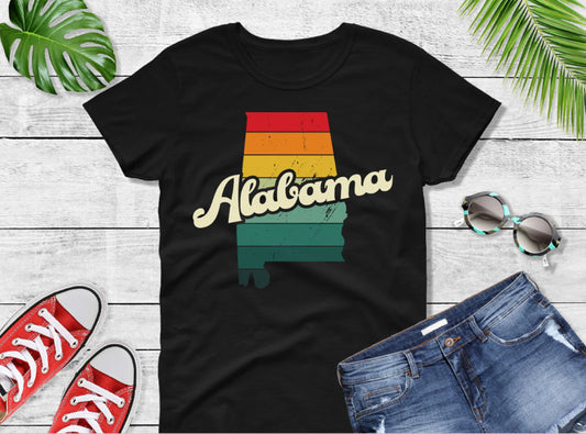 Comfort Colors® Alabama Retro Vintage Shirt, State of Alabama, Retro Vintage Alabama Tee, Cute Alabama TShirt