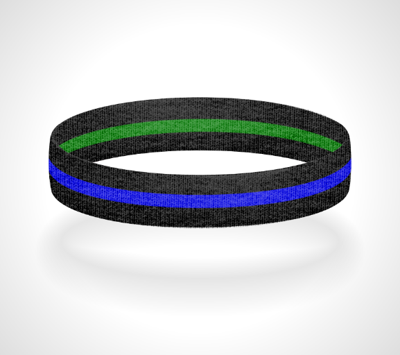 Reversible Thin Blue Line Wristband Bracelet - Pick a 2nd Thin Line Color