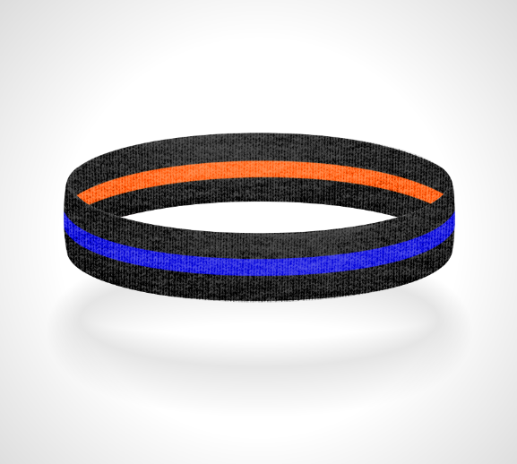 Reversible Thin Blue Line Wristband Bracelet - Pick a 2nd Thin Line Color