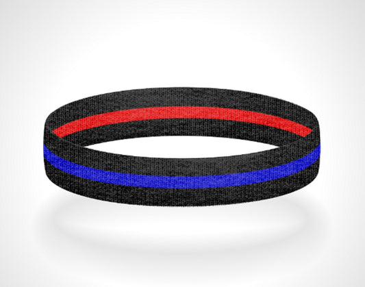 Reversible Thin Blue Line Police Appreciation Thin Red Line Fire Appreciation Wristband Bracelet