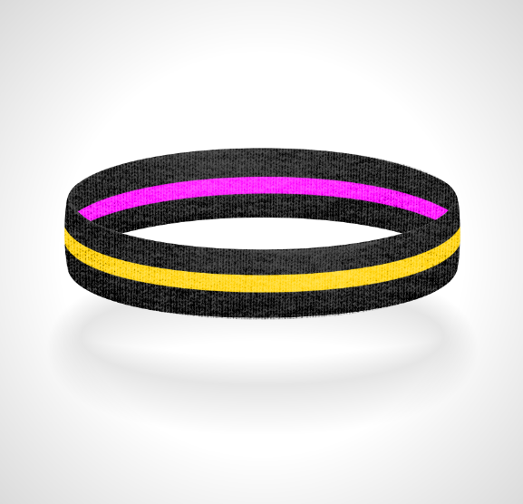 Reversible Thin Gold Line Wristband Bracelet - Pick a 2nd Thin Line Color