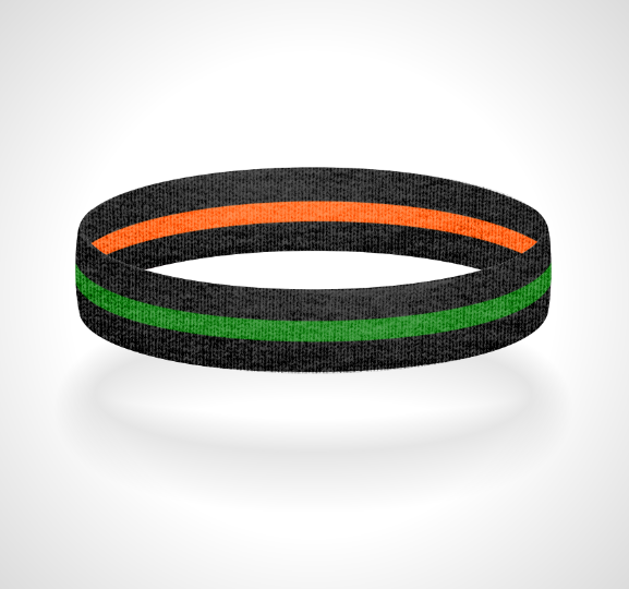 Reversible Thin Green Line Wristband Bracelet - Pick a 2nd Thin Line Color