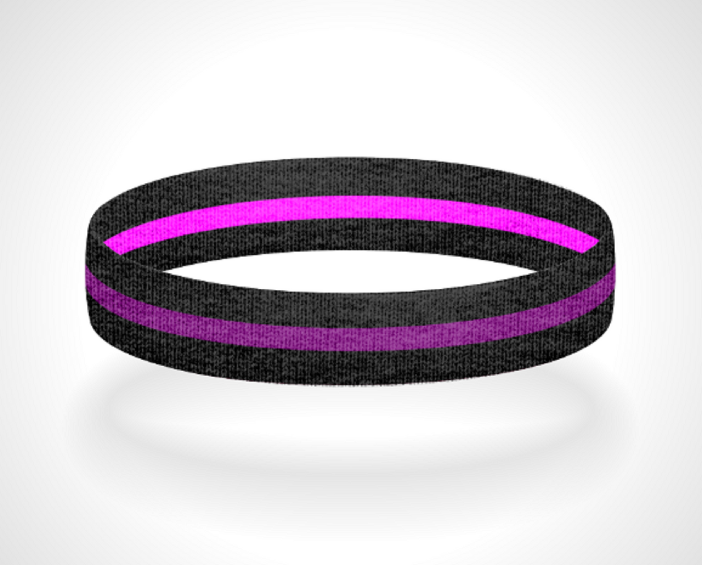 Reversible Thin Purple Line Wristband Bracelet - Pick a 2nd Thin Line Color