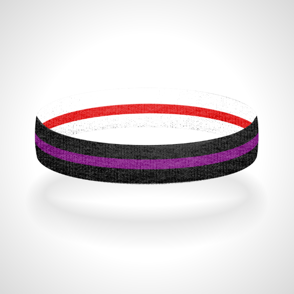 Reversible Thin Purple Line Wristband Bracelet - Pick a 2nd Thin Line Color