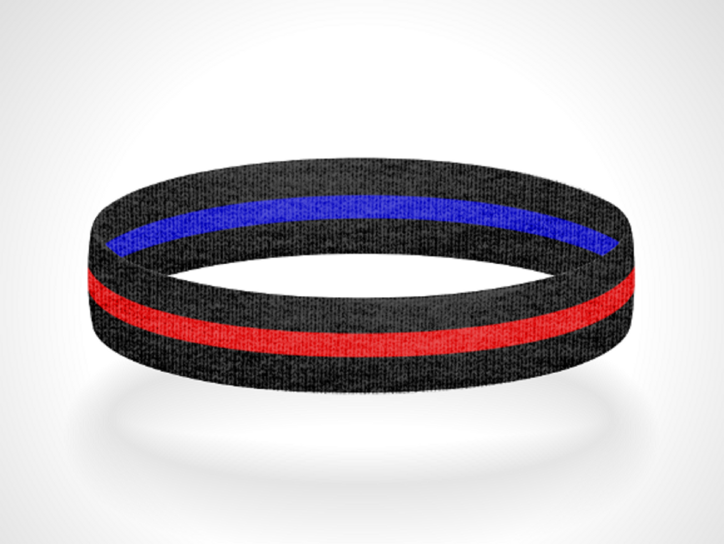 Reversible Thin Red Line Wristband Bracelet - Pick a 2nd Thin Line Color