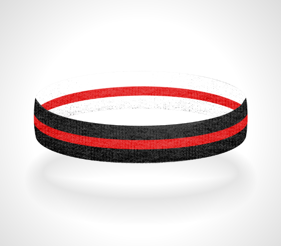 Reversible Thin Red Line Wristband Bracelet - Pick a 2nd Thin Line Color