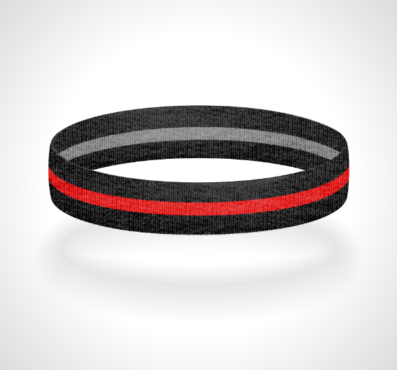 Reversible Thin Red Line Wristband Bracelet - Pick a 2nd Thin Line Color