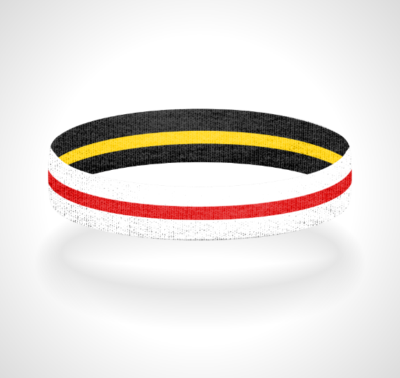 Reversible Thin Red Line White Background Wristband Bracelet - Pick a 2nd Thin Line Color