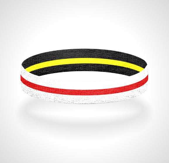 Reversible Thin Red Line White Background Wristband Bracelet - Pick a 2nd Thin Line Color