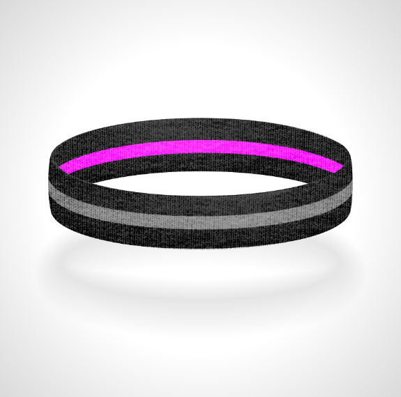 Reversible Thin Silver Line Wristband Bracelet - Pick a 2nd Thin Line Color