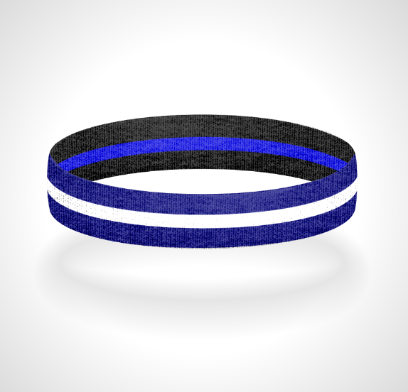 Reversible Thin White Line Wristband Bracelet - Pick a 2nd Thin Line Color