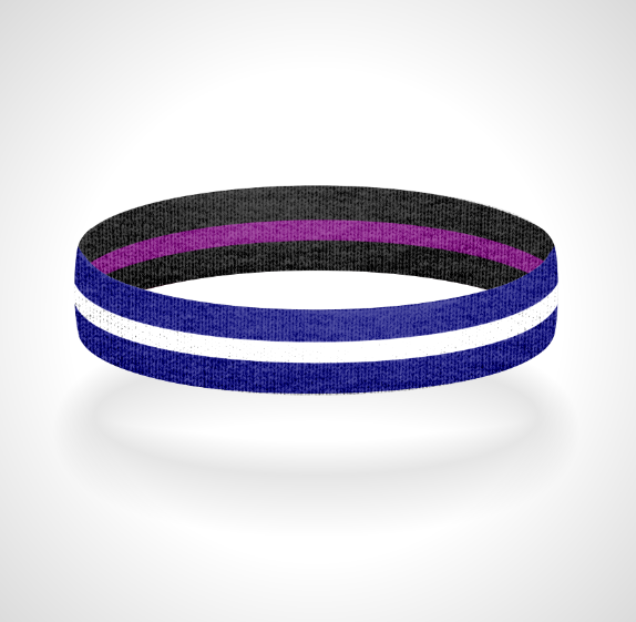 Reversible Thin White Line Wristband Bracelet - Pick a 2nd Thin Line Color