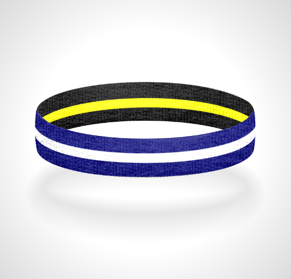 Reversible Thin White Line Wristband Bracelet - Pick a 2nd Thin Line Color